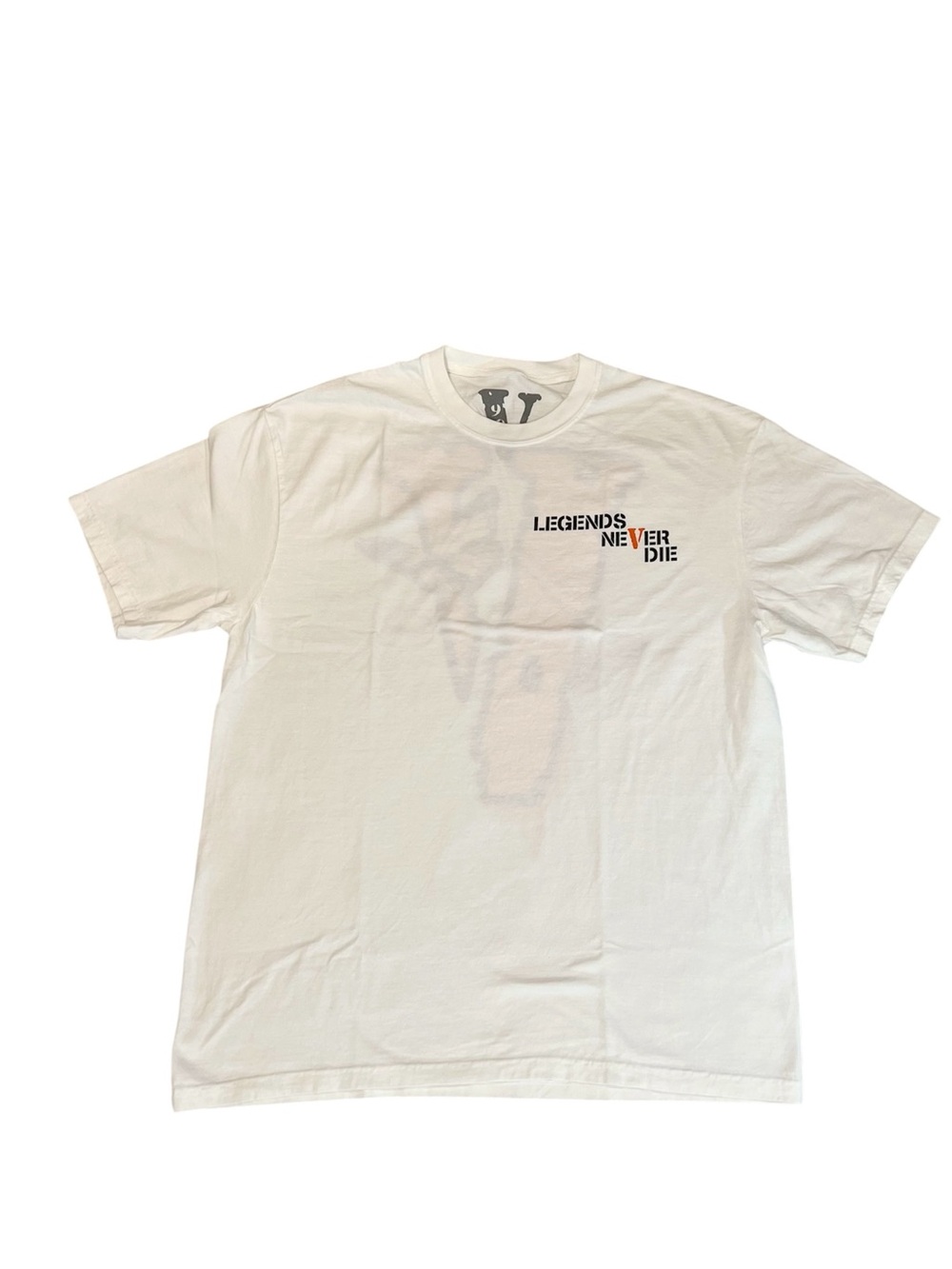 VLONE Legends Never Die White Orange Butterfly Graphic Tee Authentic